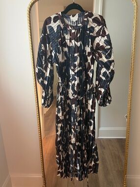 Melloday Pleated Shirt Dress
